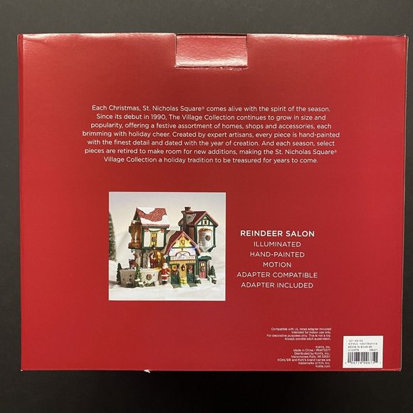 St. Nicholas Square Village - Reindeer Salon - Christmas House - Lights & Motion - Picture 2 of 12